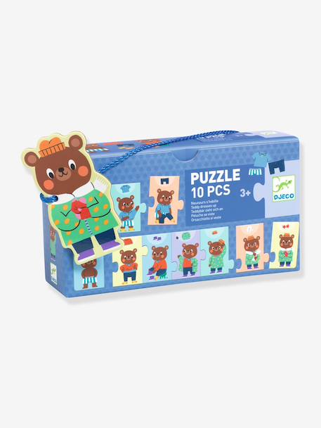 Frieze puzzle Nounours gets dressed blue 