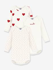 Pack of 3 Long Sleeve Bodysuits by Petit Bateau