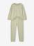 Pack of 2 long pyjamas for girls sage green 