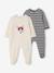 Pack of 2 baby sleepsuits with back opening vanilla 