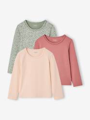 -Pack of 3 long-sleeved T-shirts for girls