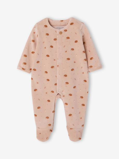 Pack of 2 newborn sleepsuits beige 