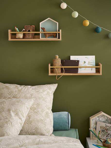 Set of 2 Book Shelves gold 