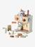FSC® wooden large coffee maker with accessories ecru 