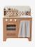 Wooden kitchen with FSC100® wooden accessories caramel+ecru+rose+sage green 