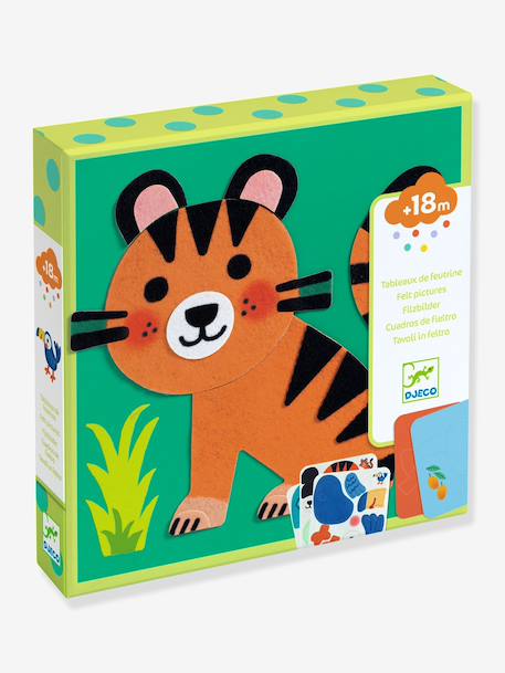 Soft felt animal pictures DJECO green 