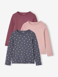 -Pack of 3 long-sleeved T-shirts for girls