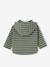 Striped Hooded Top for Baby Boys crystal blue+green+sandy beige+tomato red 