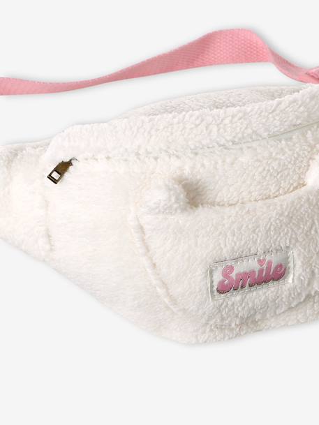 Corduroy Bumbag with Cat Design for Girls blush+double stone+pale blue+plum+printed brown+vanilla 