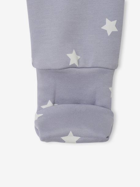 Pack of 2 baby sleepsuits with back opening sky blue 