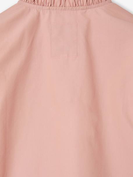 Customisable snap-fastening school smock for girls rosy 