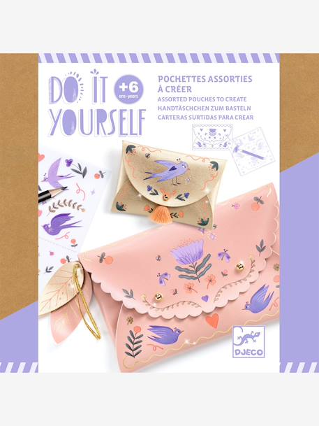 DJECO diy create-your-own pouches 6+ violet 