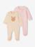Pack of 2 sleepsuits for baby ecru 