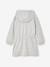 Short hooded dress for girls green+marl grey+navy blue 