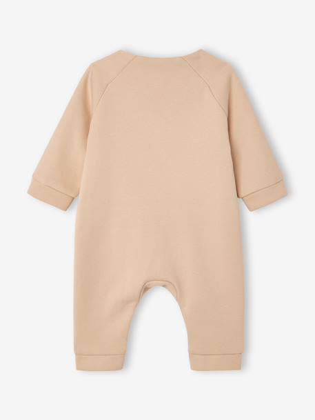 Long-sleeved playsuit for baby beige 