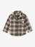 Chequered Flannel Shirt for Babies khaki+navy blue 