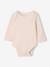 Pack of 3 long-sleeved bodysuits for baby ecru 
