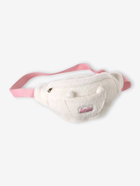 Corduroy Bumbag with Cat Design for Girls blush+double stone+pale blue+plum+printed brown+vanilla 