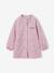 Customisable buttoned school smock for girls candy pink 