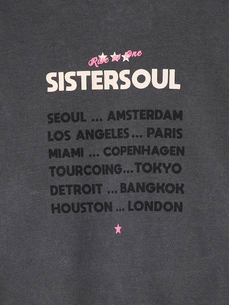 Long-sleeved sweatshirt for girls anthracite 
