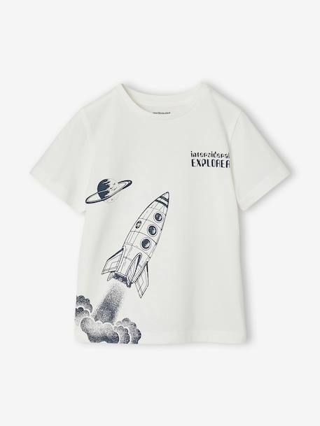 Short-sleeved T-shirt for boys ecru 