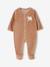 Pack of 2 baby sleepsuits with front opening cappuccino+pale pink+sage green 