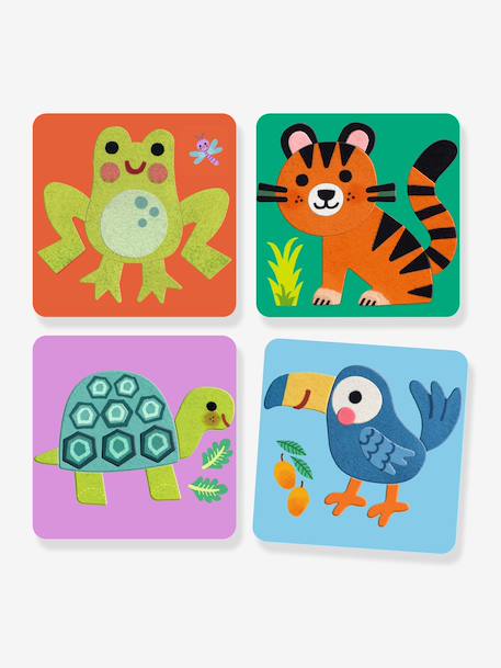 Soft felt animal pictures DJECO green 