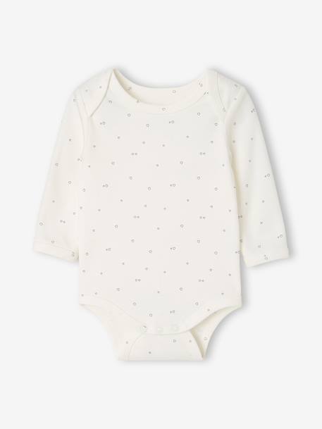 Pack of 3 long-sleeved bodysuits for baby pale pink 