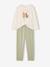 Pack of 2 long pyjamas for girls sage green 