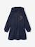 Short hooded dress for girls green+marl grey+navy blue 