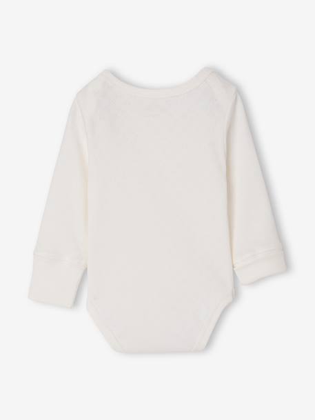 Pack of 3 long-sleeved bodysuits for baby girls rose 