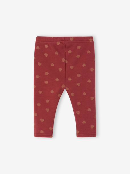 Fleece lined leggings for babies night blue+rosy+terracotta 