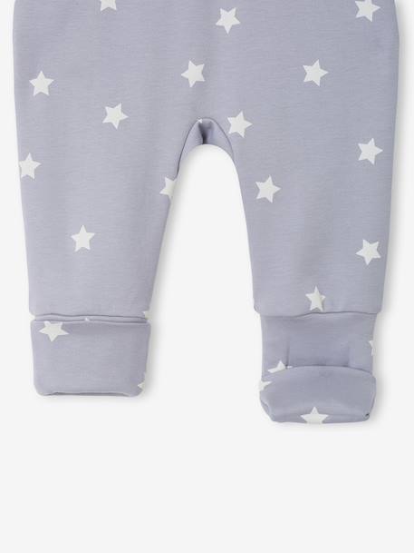 Pack of 2 baby sleepsuits with back opening sky blue 