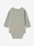 Pack of 2 long-sleeved newborn bodysuits cappuccino+pale pink+sage green 