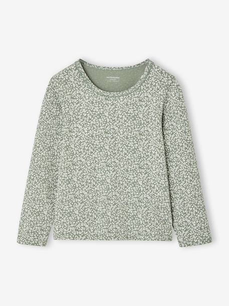 Pack of 3 long-sleeved T-shirts for girls old rose 