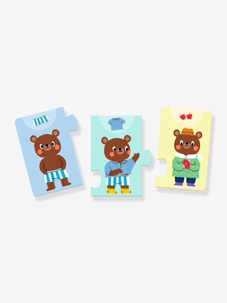 Frieze puzzle Nounours gets dressed blue 