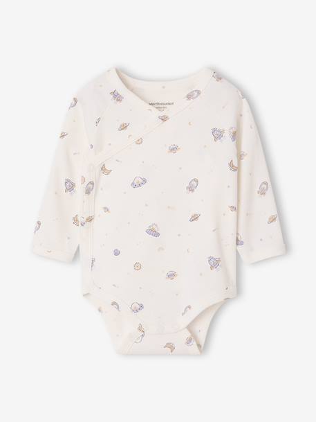 Pack of 5 long-sleeved bodysuits for baby boys sky blue 