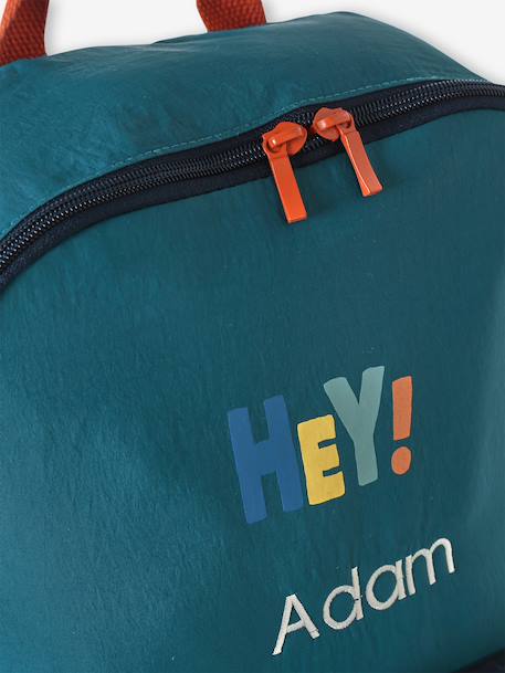 Customisable backpack for boys dark green 