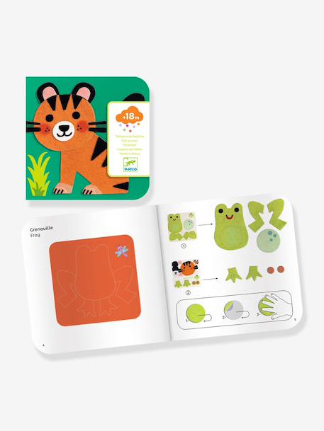 Soft felt animal pictures DJECO green 