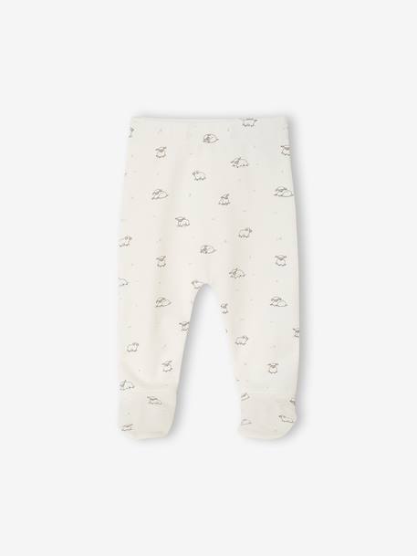 Pack of 2 newborn footed trousers cappuccino 