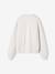 Printed sweatshirt with long sleeves for girls chocolate+grey 