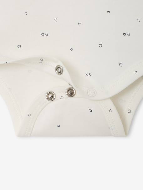 Pack of 3 long-sleeved bodysuits for baby pale pink 