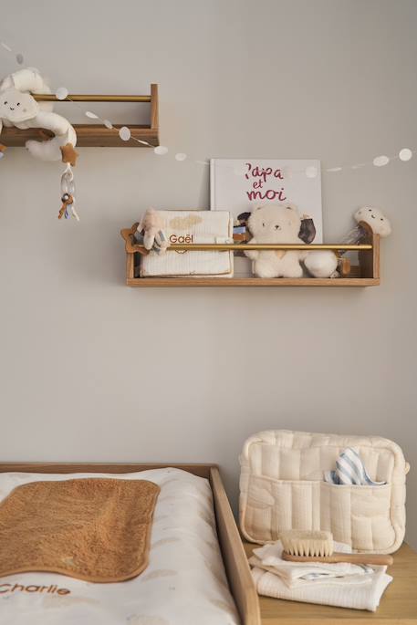 Set of 2 Book Shelves gold 