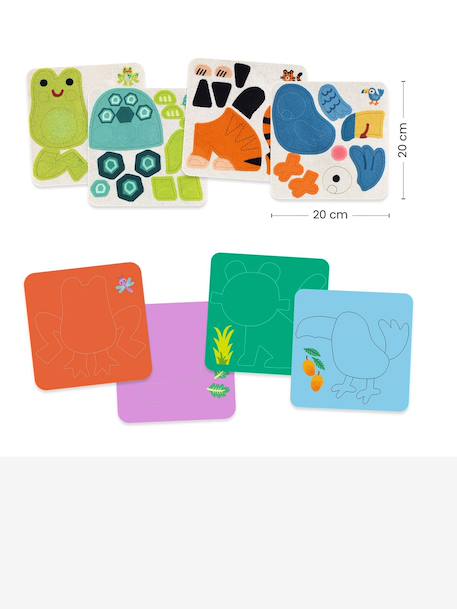 Soft felt animal pictures DJECO green 