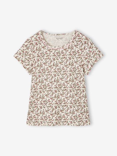 Pack of 3 short-sleeved T-shirts for girls beige 