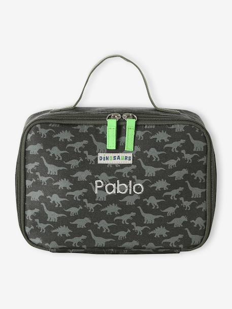 Personalised snack bag for boys khaki 