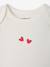 Pack of 3 long-sleeved bodysuits for baby ecru 