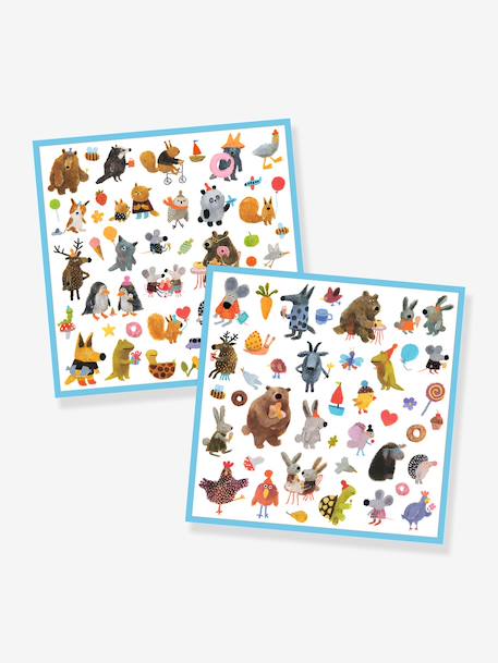 160 fluffy friends stickers blue 