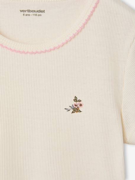 Pack of 3 short-sleeved T-shirts for girls beige 