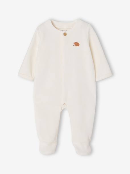 Pack of 2 newborn sleepsuits beige 